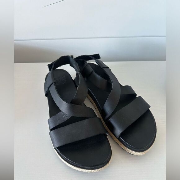 Sorel Roaming Criss Cross Leather Jute Sandals - Picture 4 of 12